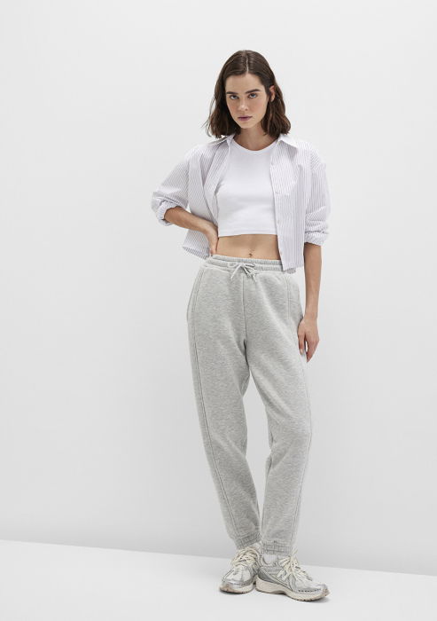 Mavi Pantaloni Gri Deschis Baggy Femei [1]