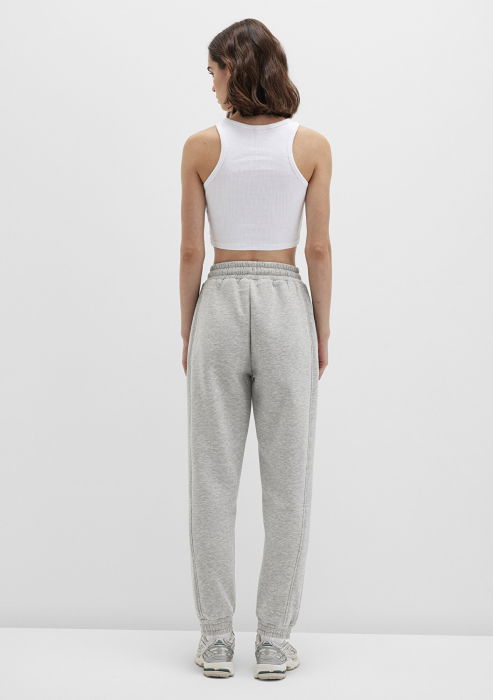 Mavi Pantaloni Gri Deschis Baggy Femei [4]