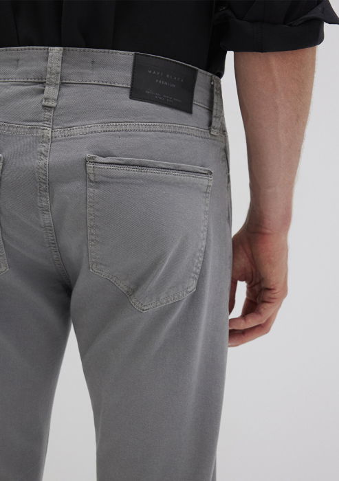 Mavi Pantaloni Gri Deschis Slim Straight Barbati [7]