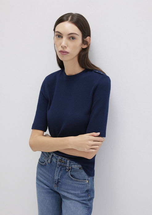 Mavi Свитер С Коротким Рукавом Navy Fitted [3]