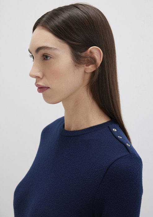 Mavi Свитер С Коротким Рукавом Navy Fitted [4]