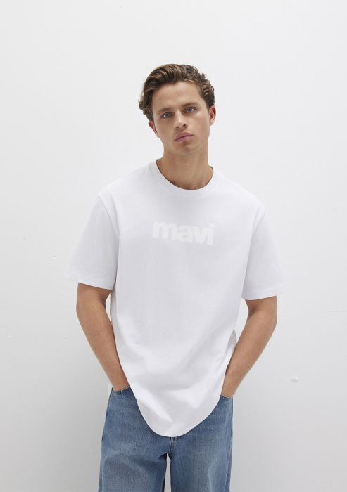 Mavi Tricou Alb Loose Barbati [2]