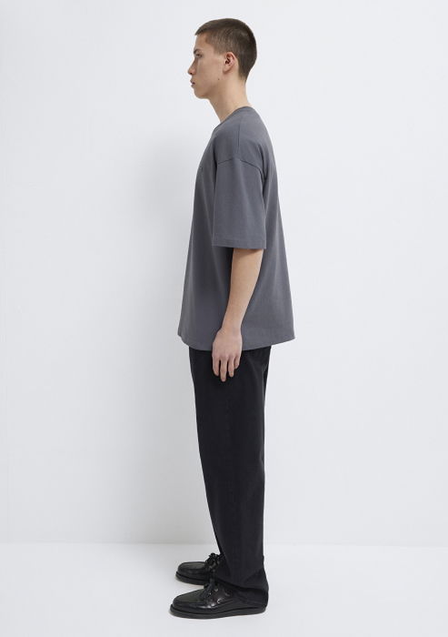 Tricou Gri Inchis Oversize Barbati [4]