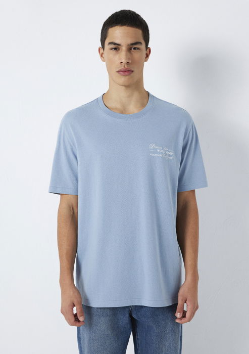 Tricou Albastru Loose Barbati [3]