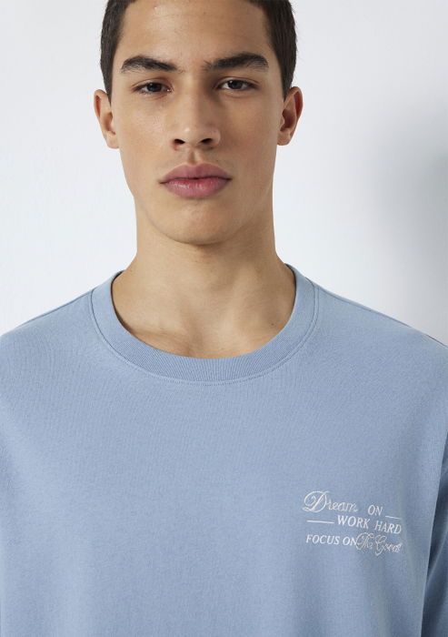 Tricou Albastru Loose Barbati [6]