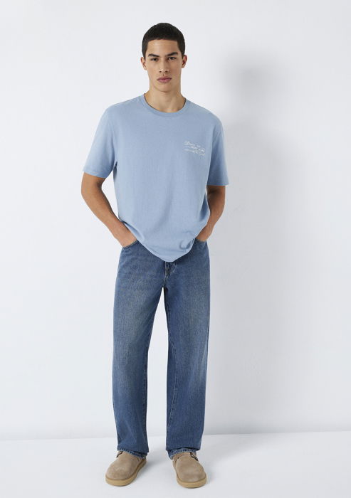 Tricou Albastru Loose Barbati [2]