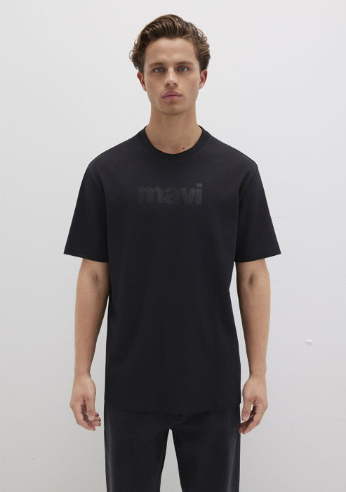 Mavi Tricou Negru Loose Barbati [4]