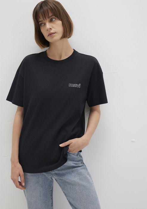 Mavi Tricou Negru Loose Femei [1]