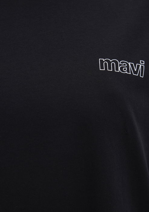 Mavi Tricou Negru Loose Femei [7]