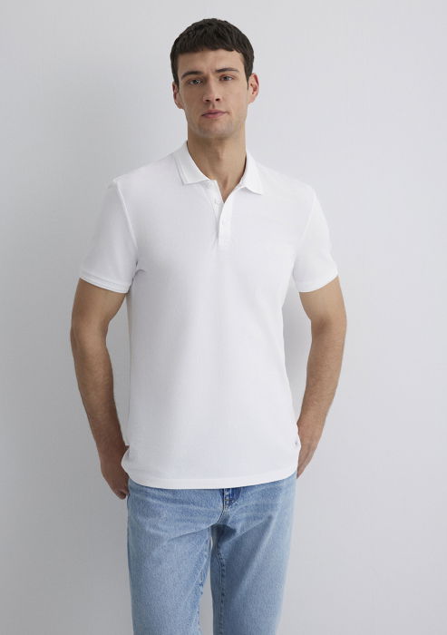 Mavi Tricou Polo Alb Slim Barbati [2]