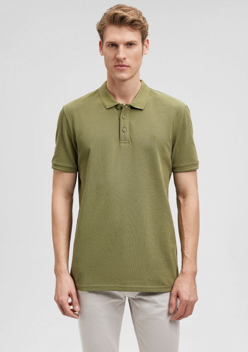 Mavi Tricou Polo Verde Masliniu Slim Barbati [4]