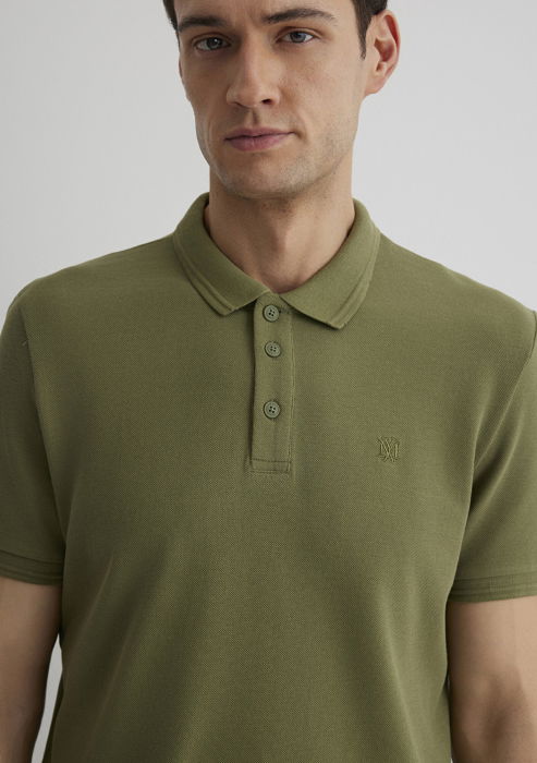 Tricou Polo Verde Masliniu Slim Barbati [5]