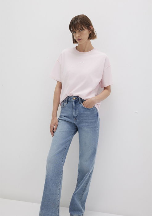 Tricou Roz Deschis Loose Femei [2]