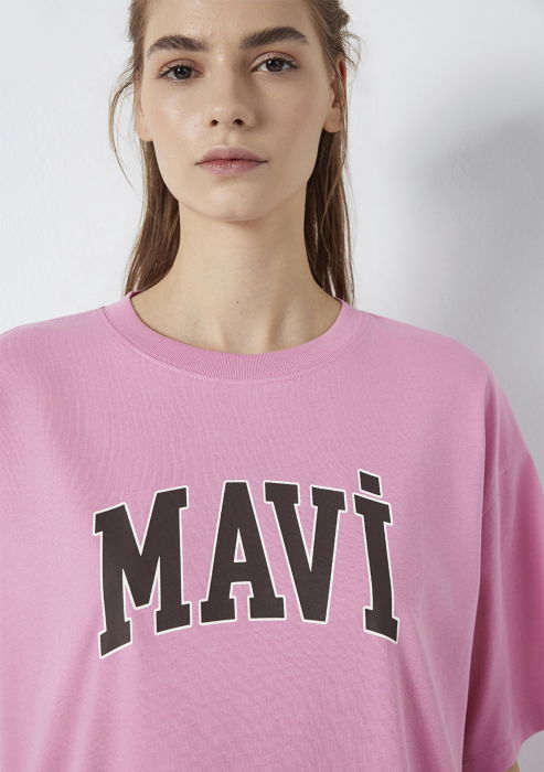 Tricou Roz Deschis Oversize Femei [6]