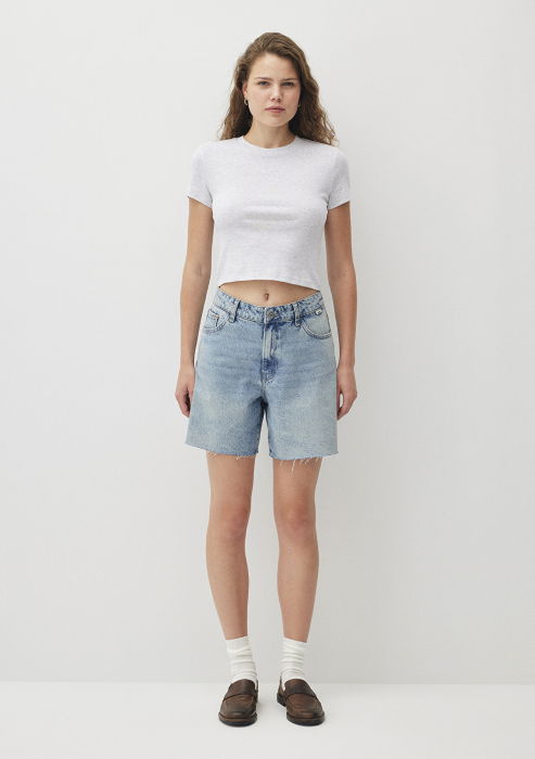 Mavi Футболка Snow Grey Melange Crop [3]