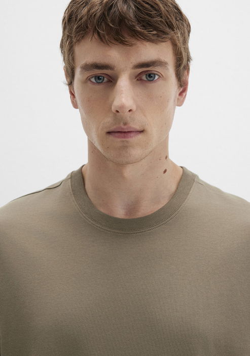 Mavi Tricou Bej Loose Barbati [7]