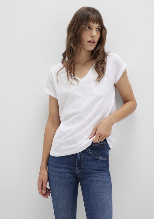 Mavi Tricou Alb Loose Femei [3]