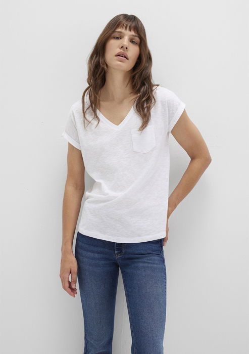 Mavi Tricou Alb Loose Femei [2]