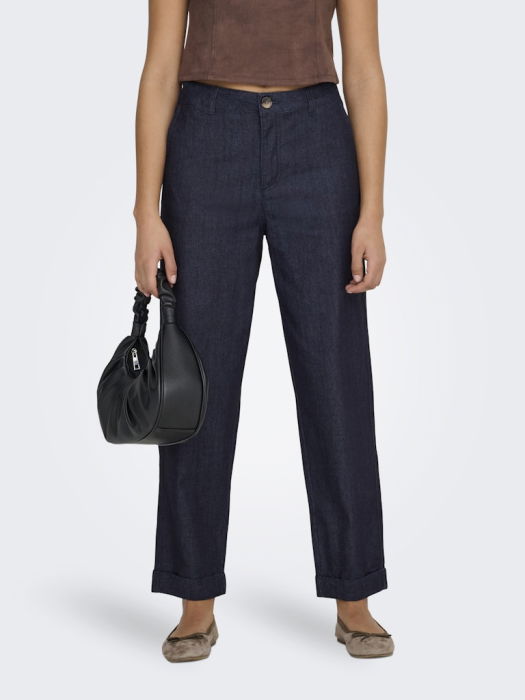 ONLY Женские Джинсы Dark Blue Denim Ashby Straight [3]