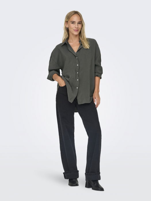 Only Женская Рубашка Тёмная Серая  [5]
