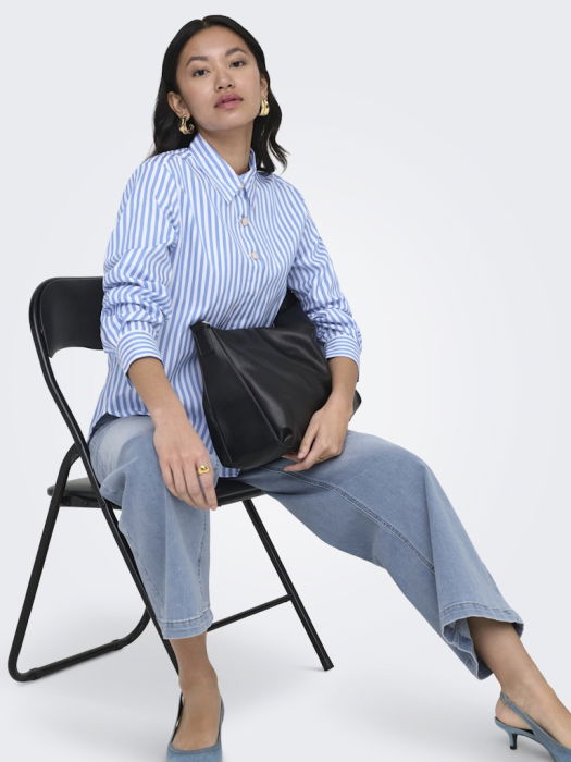 Женская Рубашка Синяя Regular [6]