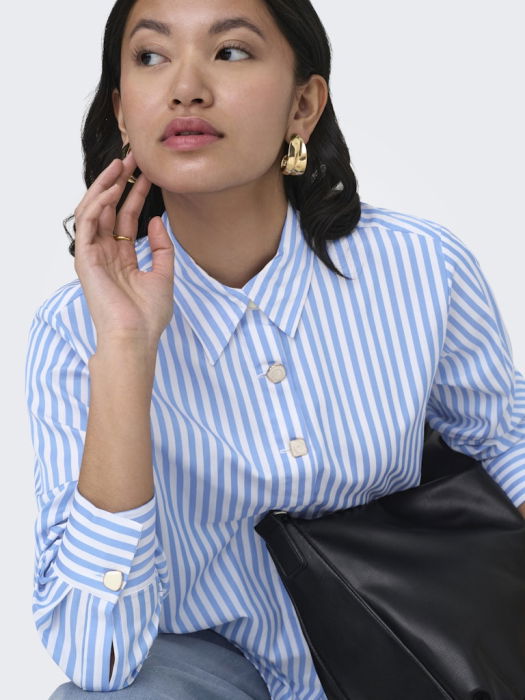 Женская Рубашка Синяя Regular [2]