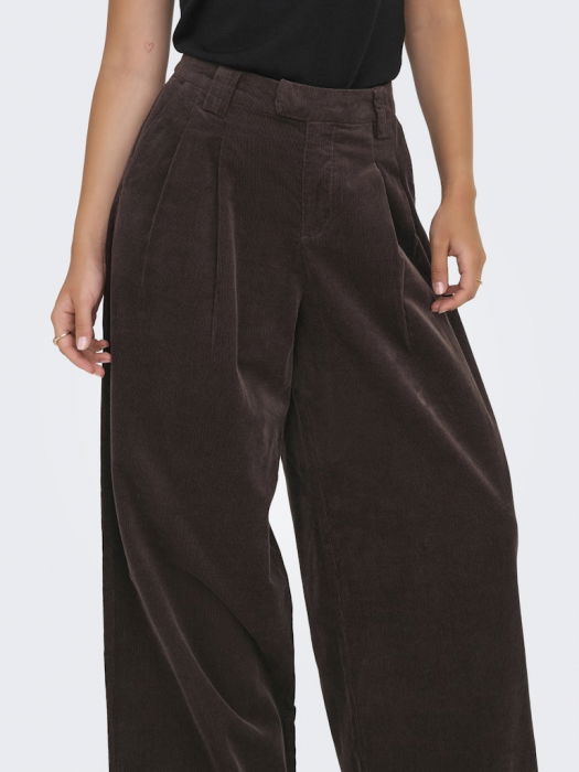 Only Pantaloni Maro Inchis Wide Femei [3]
