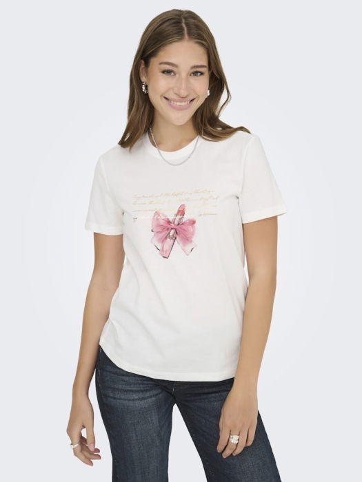 Only Tricou Alb  Femei [3]