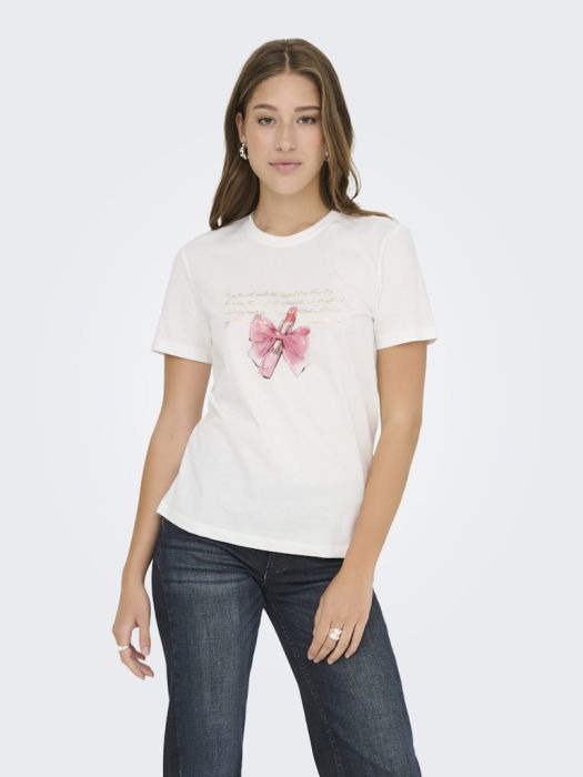 Only Tricou Alb  Femei [2]