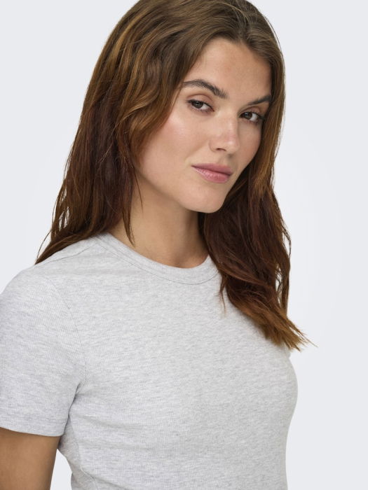 Only Tricou Gri Deschis Regular Femei [3]