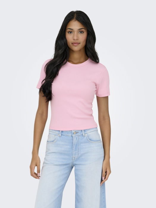 Only Tricou Roz Deschis Regular Femei [4]