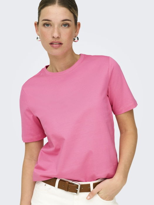 Only Женская Футболка Фуксия Розовая Regular [4]