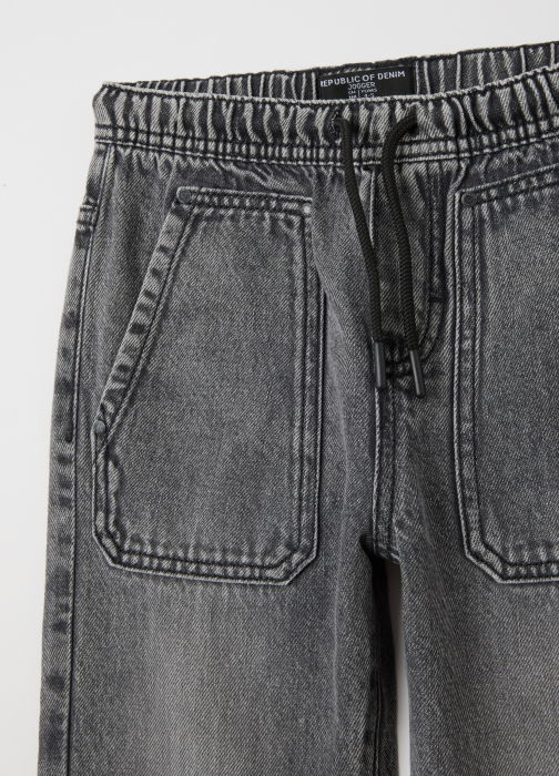 OVS Kids Джинсы На Резинке Для Мальчиков Чёрные 3-10 Лет [3]