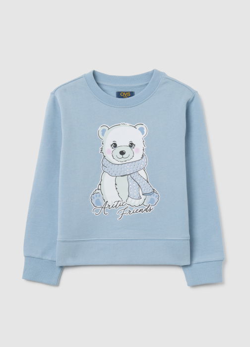 OVS Kids Свитшот С Флисом Для Девочек Blue Fog 3-10 Лет [1]