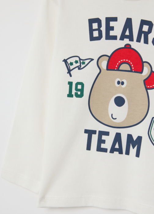 OVS Kids Bluza Bright White Baieti 9-36 Luni [3]