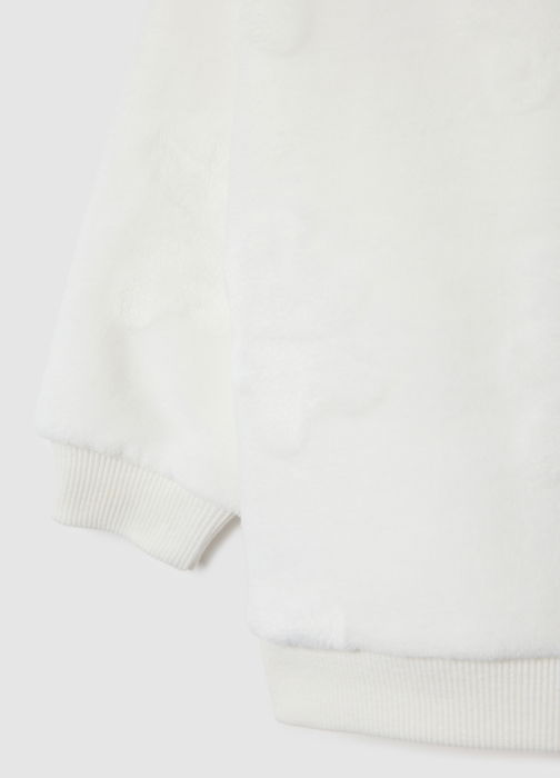 OVS Kids Bluza Cu Fleece Bright White Fete 9-36 Luni [3]