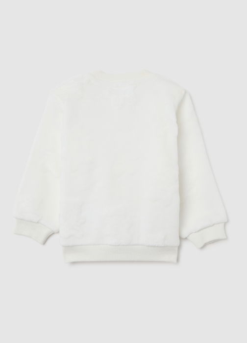 OVS Kids Bluza Cu Fleece Bright White Fete 9-36 Luni [2]