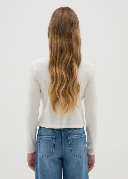 OVS Kids Bluza Gri/Alba Fete 10-15 Ani [2]