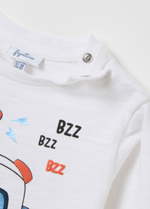 OVS Kids Bluza Lucent White Baieti 9-36 Luni [3]
