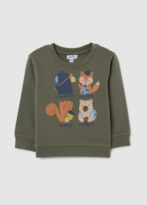 OVS Kids Свитшот С Флисом Для Мальчиков Зелёный 9-36 Месяцев [1]