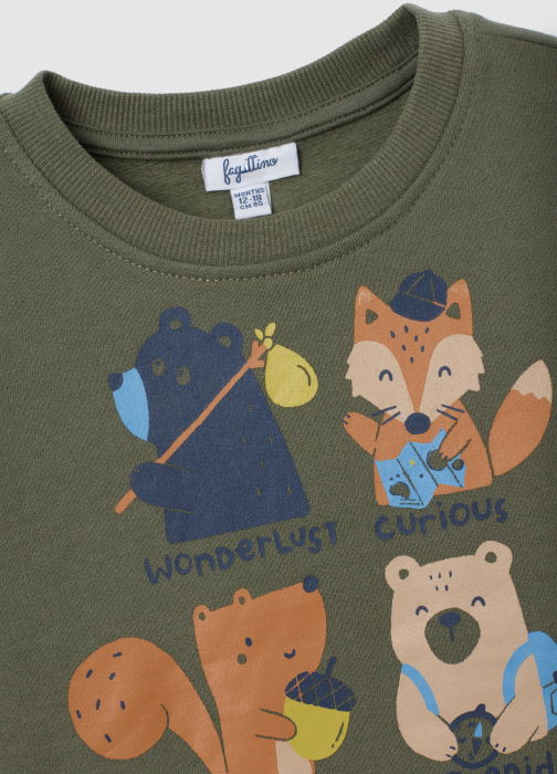 OVS Kids Свитшот С Флисом Для Мальчиков Зелёный 9-36 Месяцев [3]