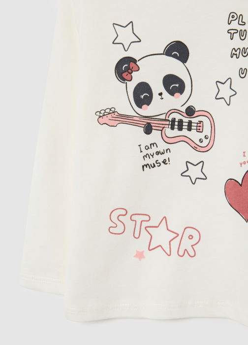 OVS Kids Bluza White Alyssum Fete 9-36 Luni [3]