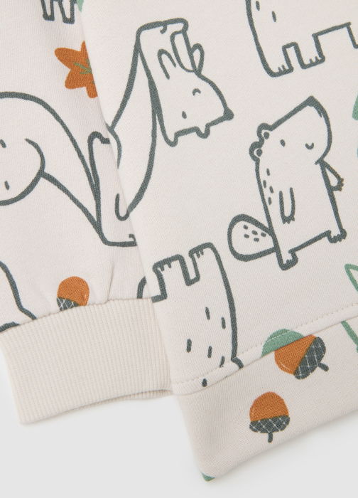 OVS Kids Bluza Cu Fleece White Sand Baieti 9-36 Luni [4]