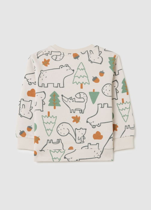 OVS Kids Bluza Cu Fleece White Sand Baieti 9-36 Luni [2]