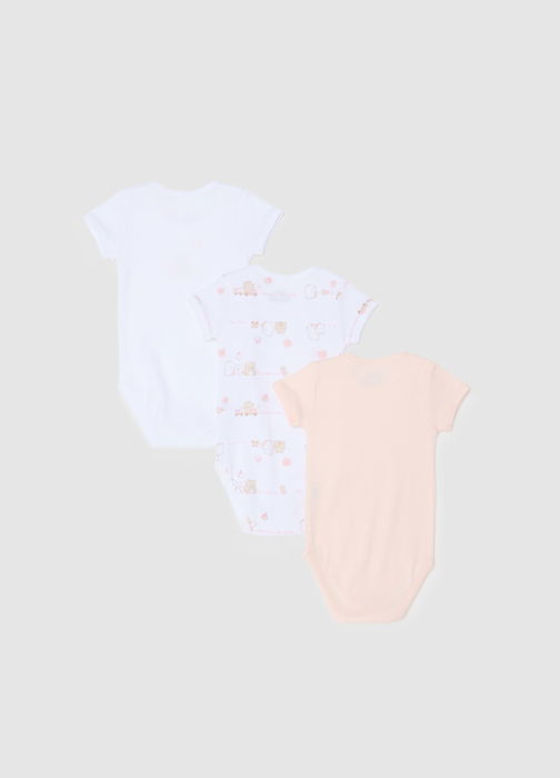 OVS Kids Боди С Коротким Рукавом Для Девочек Кремовый/Розовый 0-9 Месяцев [2]