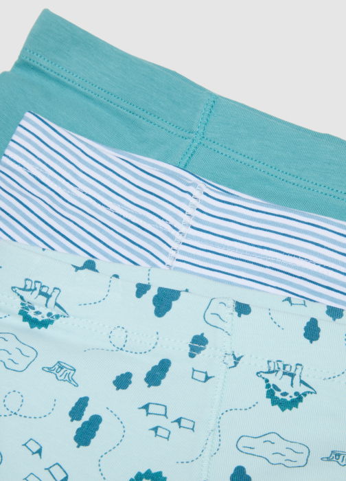 OVS Kids Boxeri Verde/Albi Baieti 3-10 Ani [3]