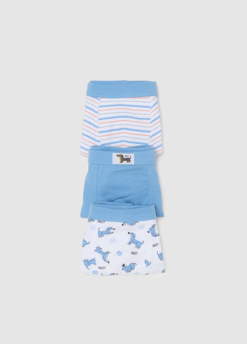 OVS Kids Боксеры Для Мальчиков White/Lt Blue 3-10 Лет [4]