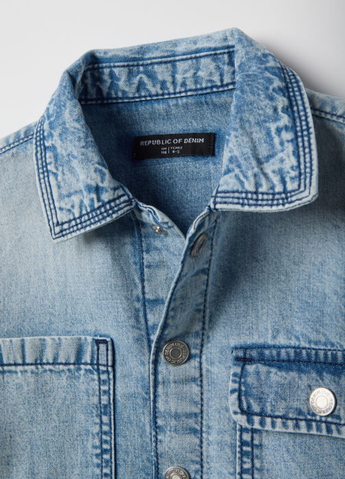 OVS Kids Camasa Maneca Lunga Light Blue Baieti 3-10 Ani [3]