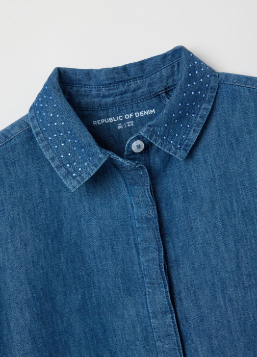 OVS Kids Camasa Maneca Lunga Medium Blue Fete 3-10 Ani [4]