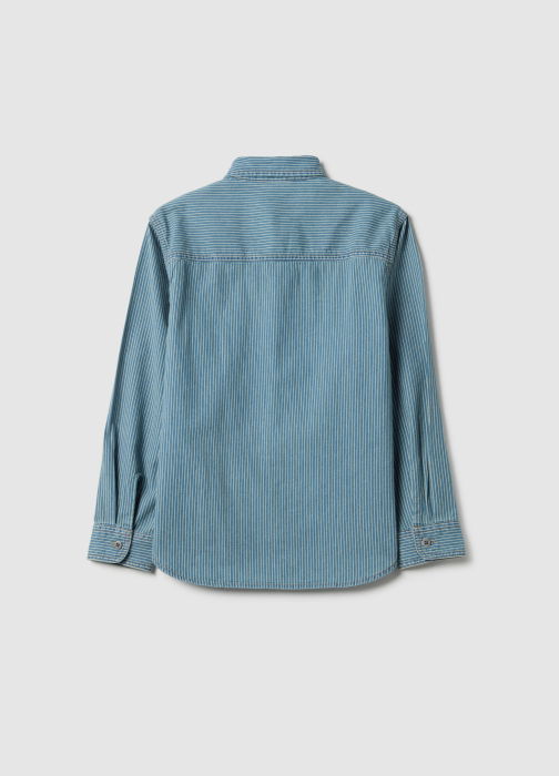 OVS Kids Camasa Maneca Lunga White-Striped Azure Baieti 10-15 Ani [5]